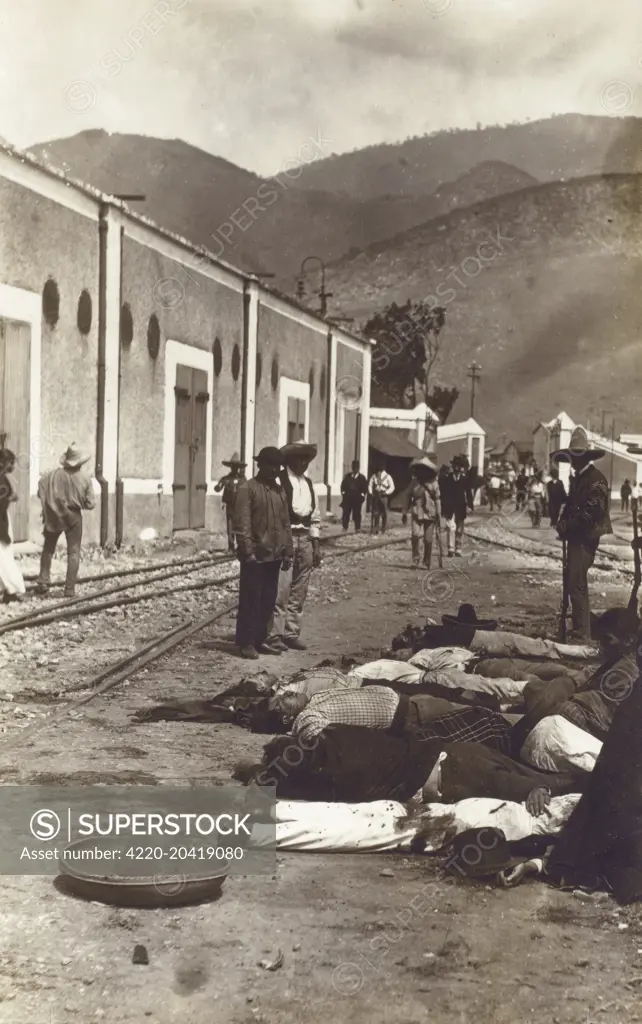 The Mexican Revolution (1910-1920) - Dead Mexicans.     Date: circa 1911