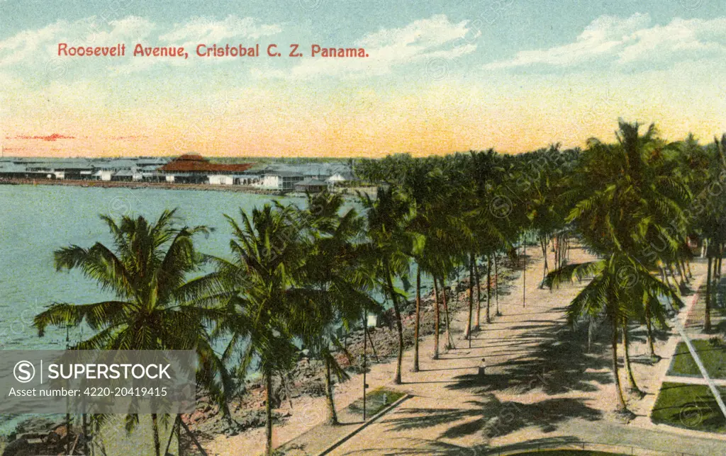 Roosevelt Avenue, Cristobal, C. Z. Panama     Date: C. 1910