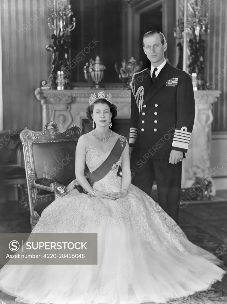 Queen Elizabeth II and Prince Philip Duke of Edinburgh pictured