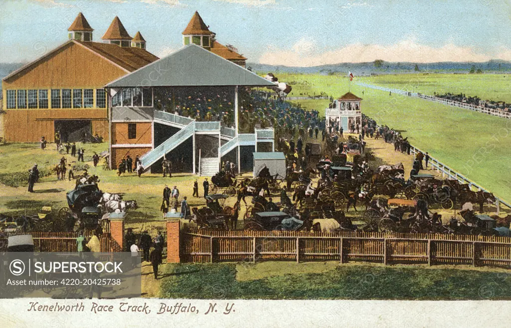 Kenilworth Race Track, Buffalo, New York State, USA.   circa 1906