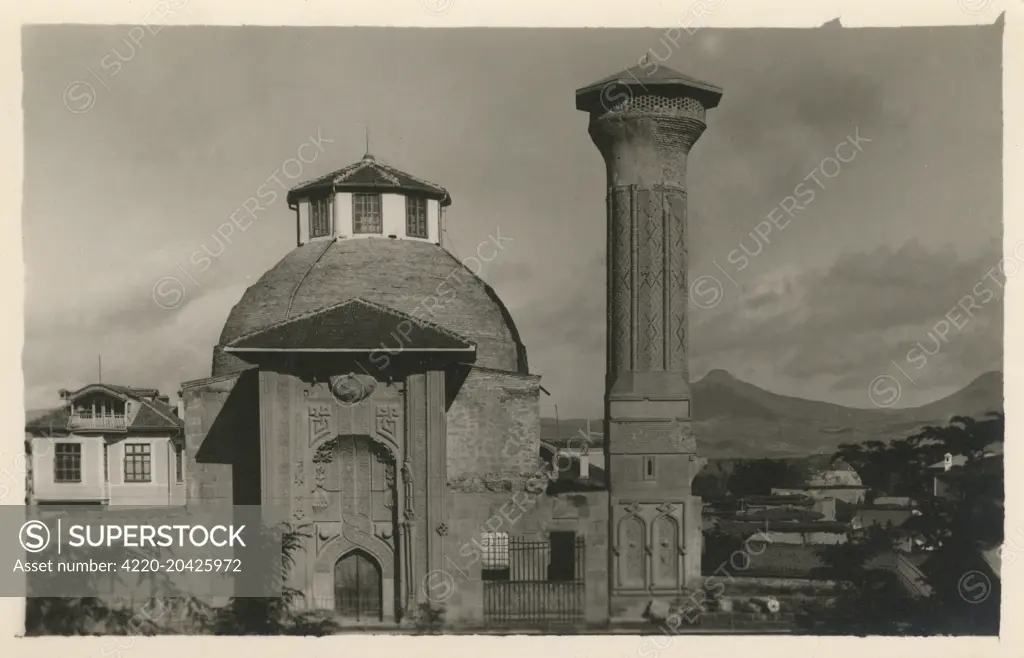 Konya, Turkey - Minaret and Medressa     Date: circa 1940