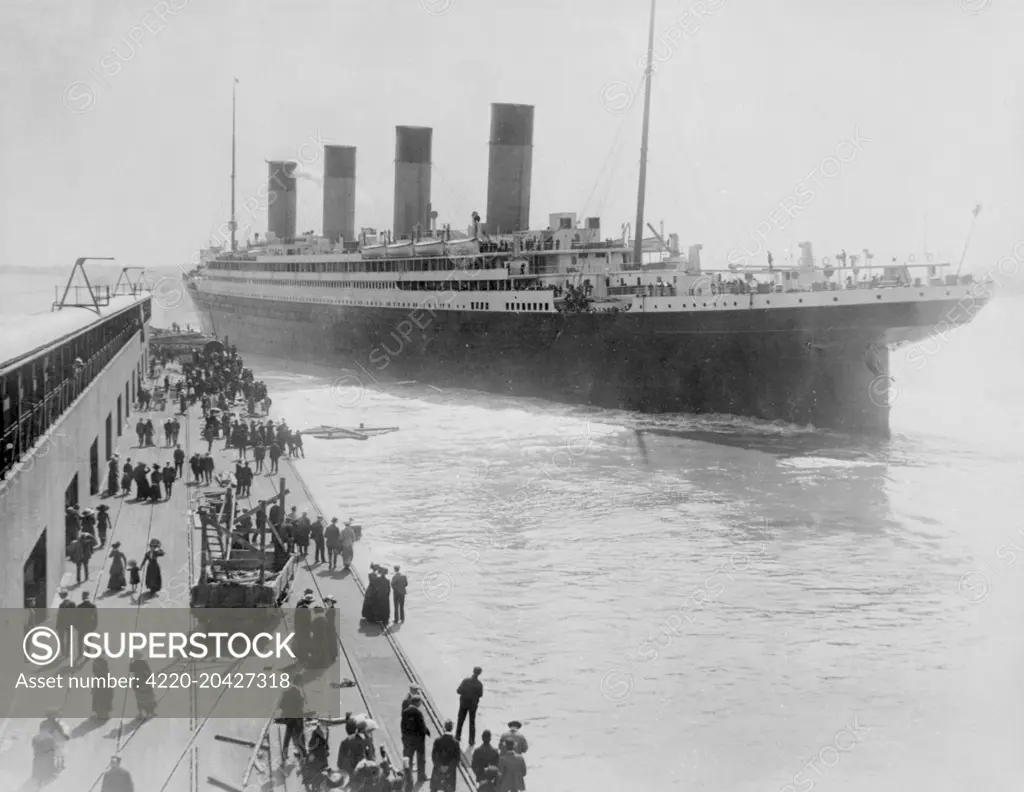 Titanic leaving Southampton on the 10th April 1912.  1912