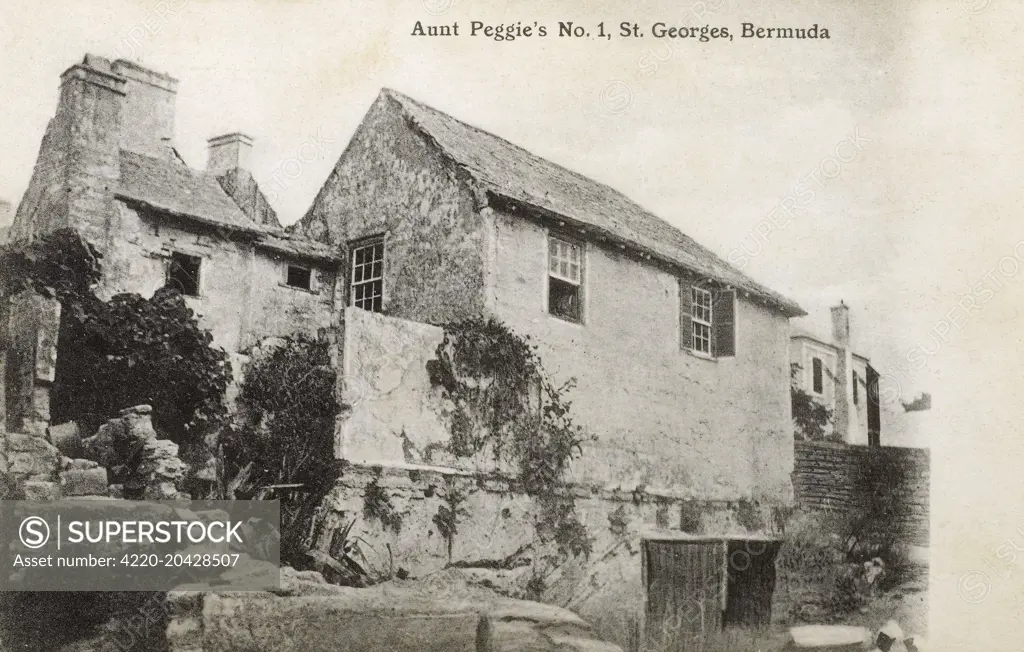 Aunt Peggy's House at No.4 Aunt Peggy's Lane, St. George's, Bermuda.     Date: circa 1909