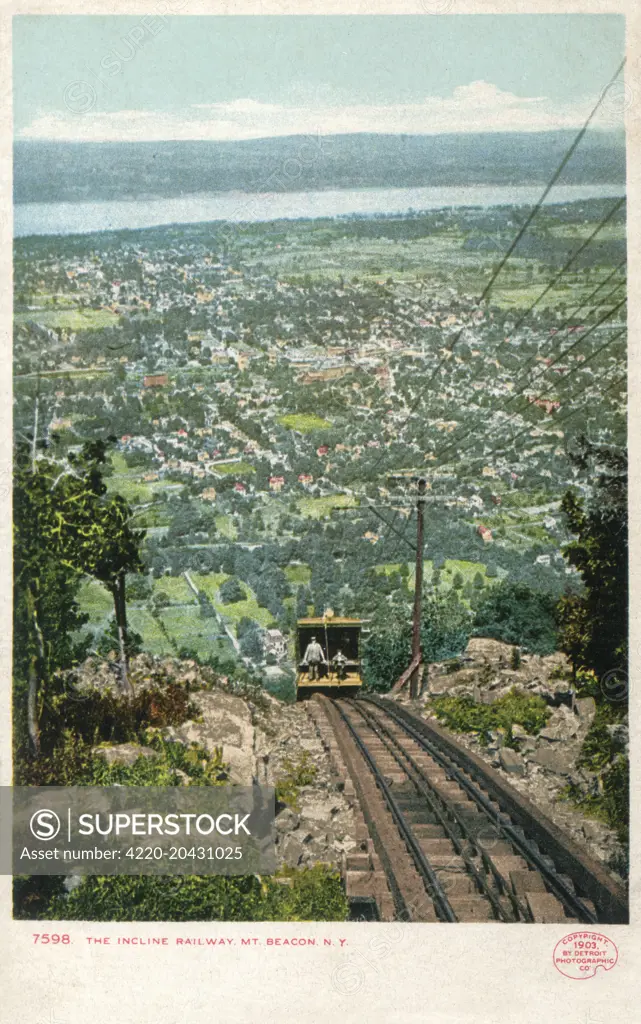 Incline Railway, Mount Beacon, New York State, USA.   1903