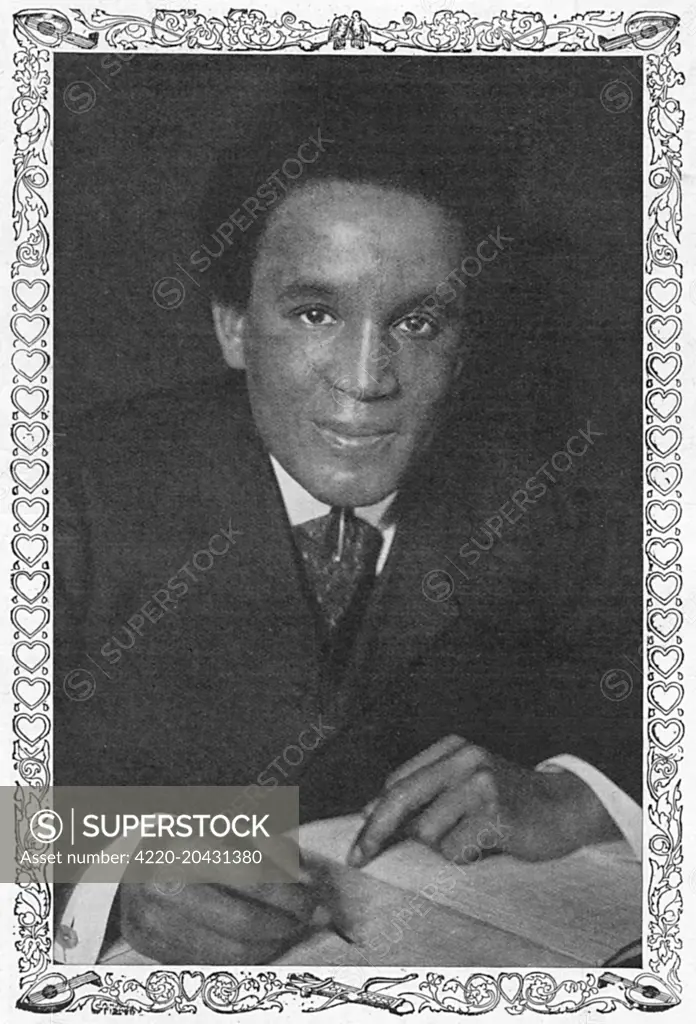 Samuel Coleridge-Taylor (1875-1912), English composer and conductor of African and English parentage.  He is best known for his cantata, 'Hiawatha's Wedding Feast'. Pictured in The Sketch magazine at the time he composed incidental for a new version of 'Faust'.     Date: 1908