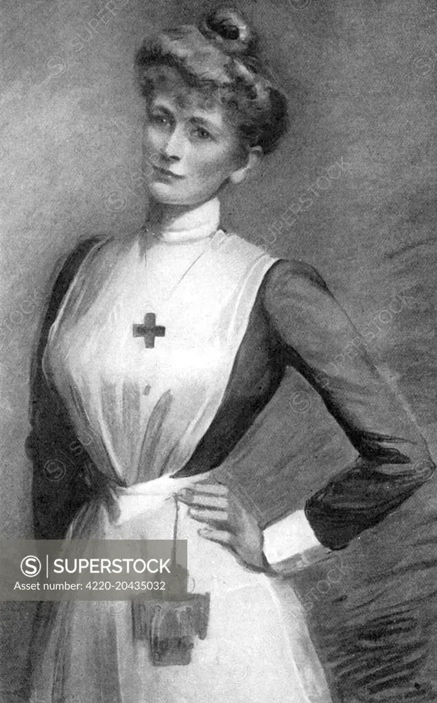 Agnes Keyser (1852-1941), long-time mistress of King Edward VII and also founder and matron of the King Edward VII hospital for wounded officers at her home at 17, Grosvenor Crescent (her private house).  Originally founded during the Boer War at the suggestion of the King, the hospital was extended during the First World War.     Date: 1914