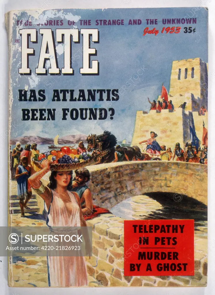 Cover of Fate Magazine depicting an artist's  impression of Atlantis   