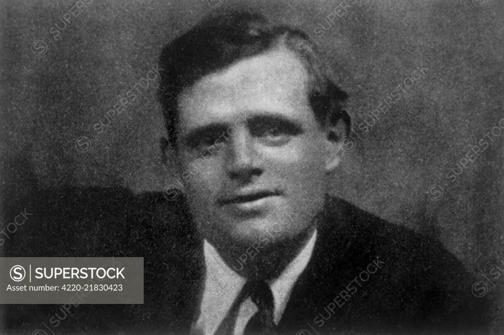 Jack London (John Griffith Chaney, 1876-1916), American writer and social activist.      Date: early 20th century