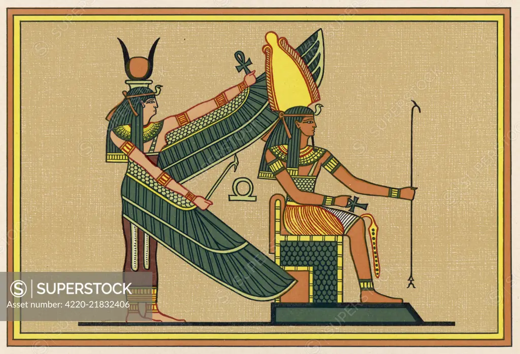 ISIS with PTAH-SEKER-AUSAR god of the resurrection   