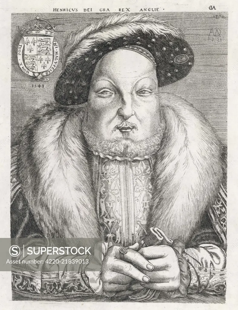 KING HENRY VIII (1491 - 1547) at the end of his life    