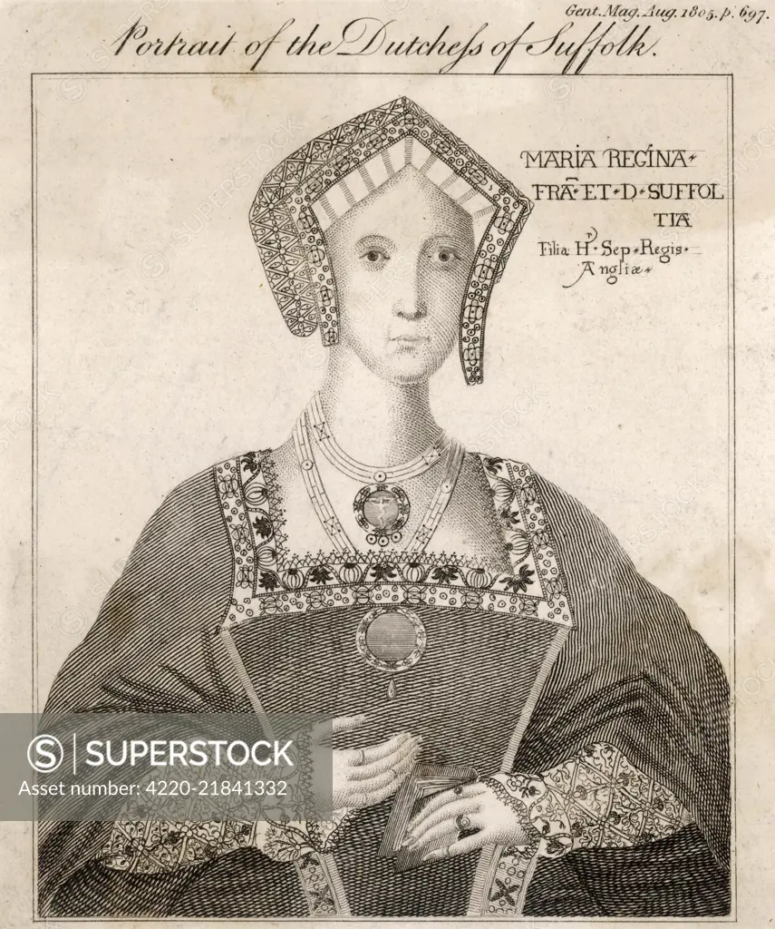 Mary Tudor 1496 1533 daughter of Henry VII and Elizabeth of