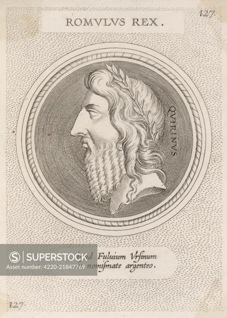 ROMULUS, legendary founder of  Rome (753 BC) with his brother  Remus whom he killed, and its  first king       Date: 8th century BC