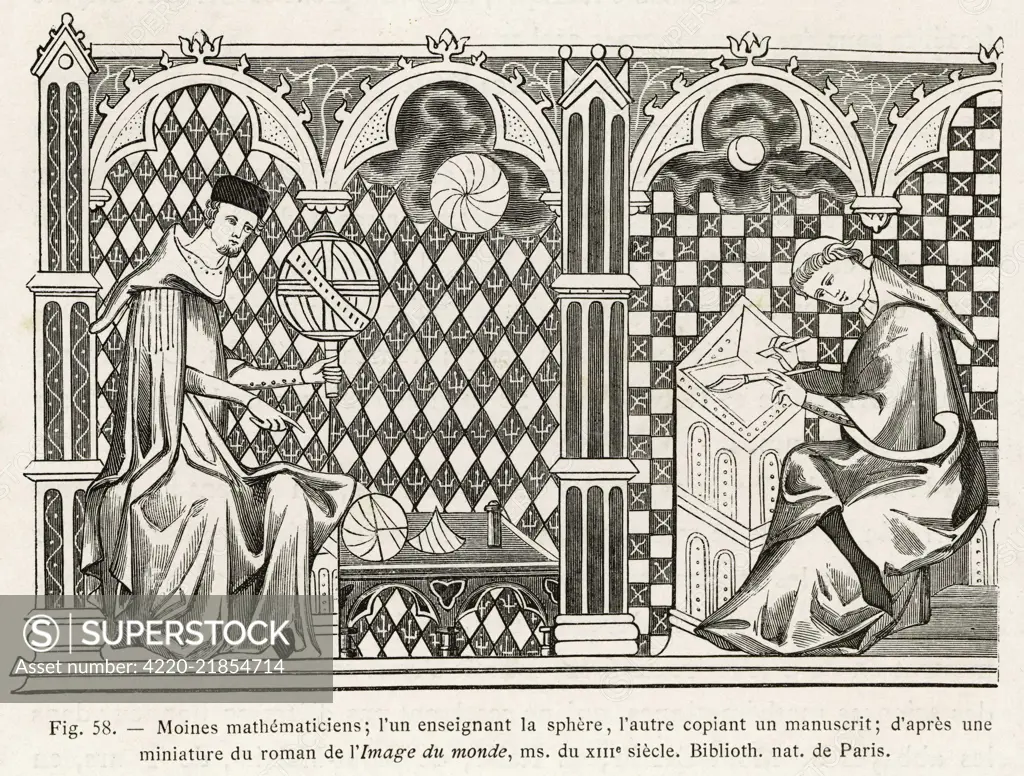 Monastic mathematicians : until the creation of  universities, monastic  establishments were the  centres of learning      Date: 13th century