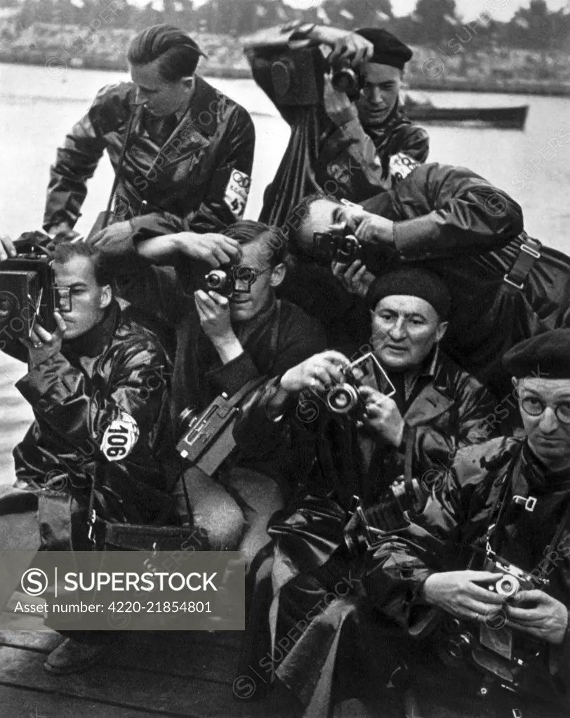  Some of the photographers at  the Olympic Games, Berlin 1936        Date: 1936