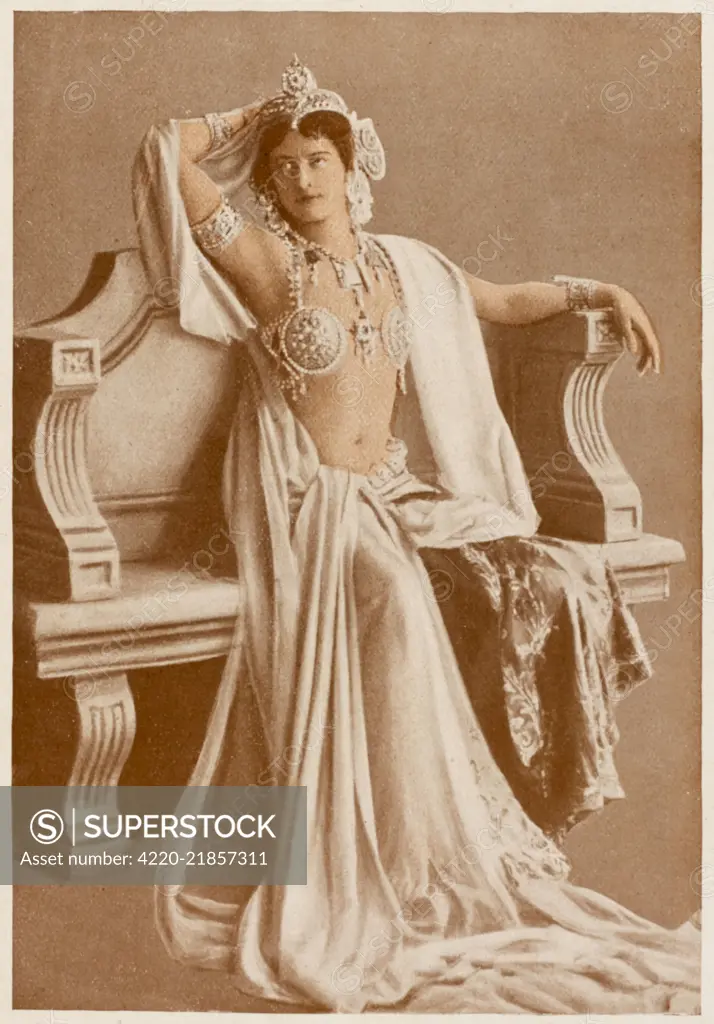 MATA HARI (= Eye of Dawn) (Margarete Gertrude Zelle) Dutch-born exotic dancer,  became a German spy in 1916,  then a double agent for the  French; she was executed     Date: 1876 - 1917