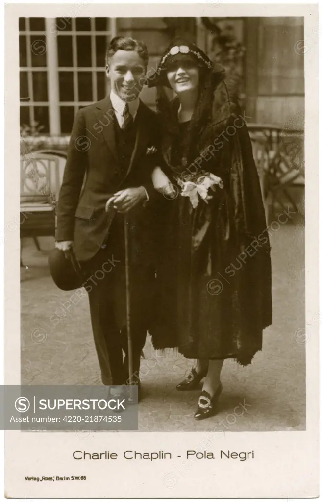 CHARLIE CHAPLIN (Sir Charles Spencer)  English comedian and actor with Pola Negri      Date: 1889 - 1977