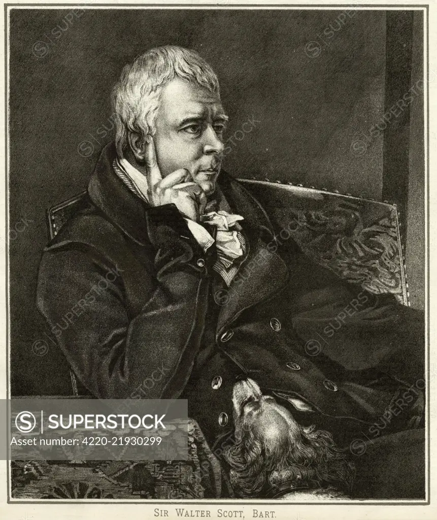 Sir Walter Scott, 1st Baronet (1771  1832),  Scottish historical novelist, playwright, and poet.     Date: 1887