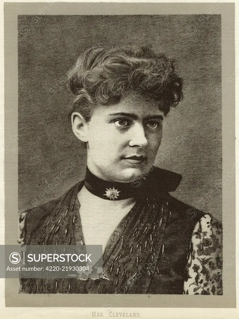 Frances Clara Folsom Cleveland Preston (1864  1947), wife of the President of the United States Grover Cleveland and the 27th first lady of the United States from 1886 to 1889 and again from 1893 to 1897. Becoming first lady at age 21, she remains one of the youngest first ladies.         Date: 1887