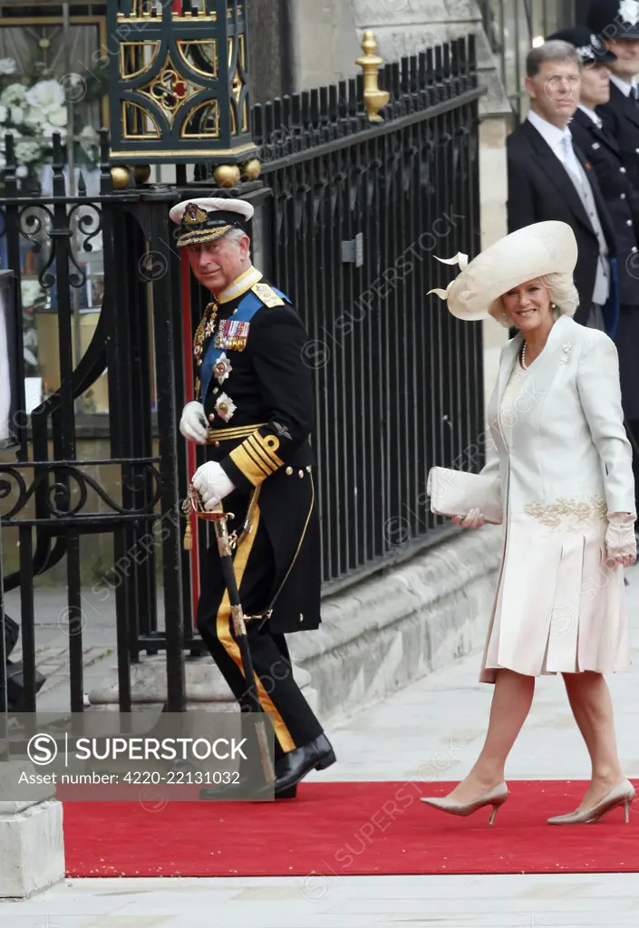 Prince Charles &amp; Camilla Duchess Of Cornwall arriving for the Royal Wedding between Prince William and Kate Middleton, Westminster Abbey, London. 29 April 2011