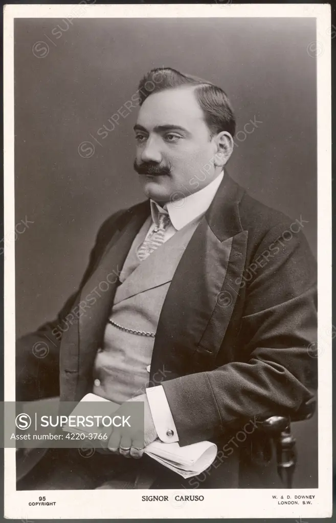 ENRICO CARUSO Italian opera singer Date 1873 1921 SuperStock