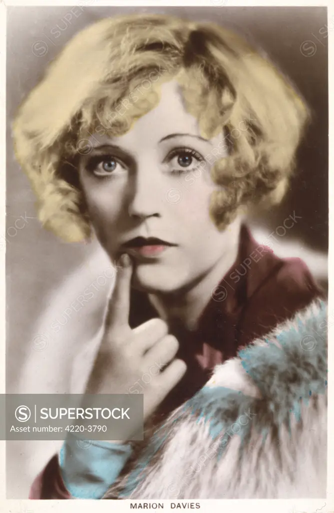 MARION DAVIES  American film actress with a questioning look on her face      Date: 1898 - 1961