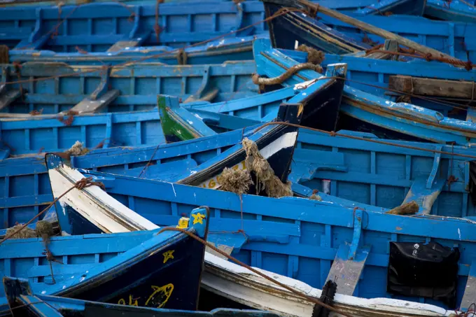 Morocco - blue boats 