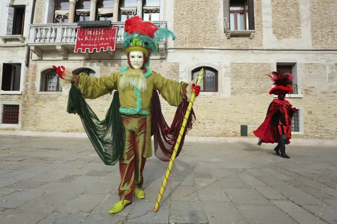 Men wearing Venice Carnival Costumes, Venice, Italy  2013