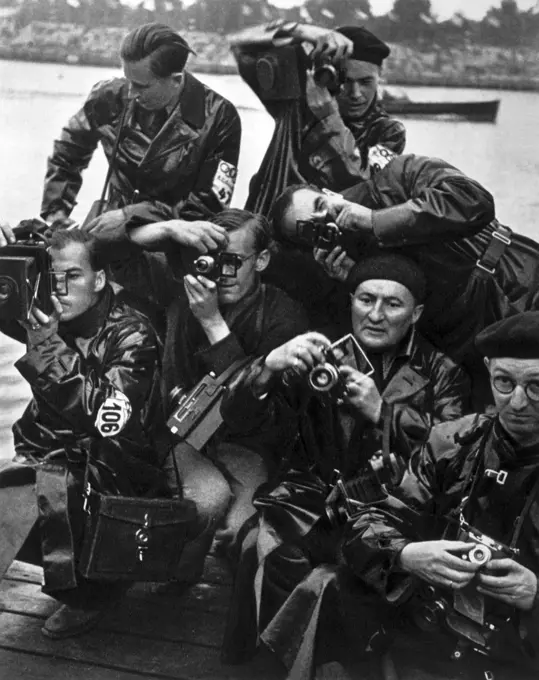  Some of the photographers at  the Olympic Games, Berlin 1936        Date: 1936