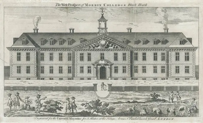 This fine building was built  by Turkey merchant Sir John  Morden for 'decayed Turkey  merchants' who fell on hard  times.  It is still in use to  house elderly retired folk.     Date: built in 1695