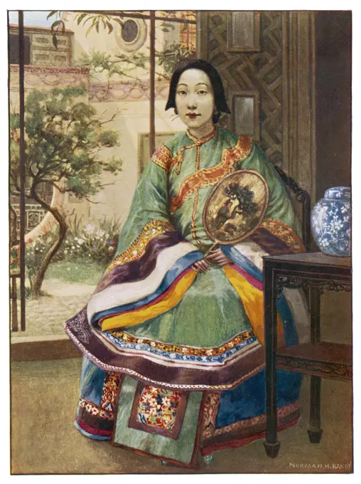 A Chinese lady in her homeDate: 1908