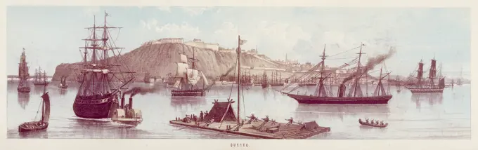 Quebec:general view from the sea Date: circa 1860