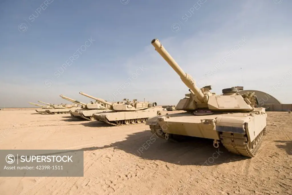 Baqubah, Iraq - M1 Abrams tank at Camp Warhorse