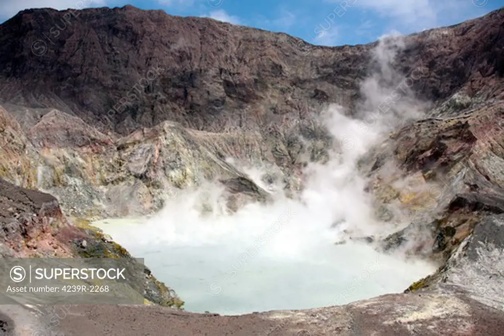 November 2007 - Acidic crater lake, White Island (Whakaari) volcano, Bay of Plenty, New Zealand.