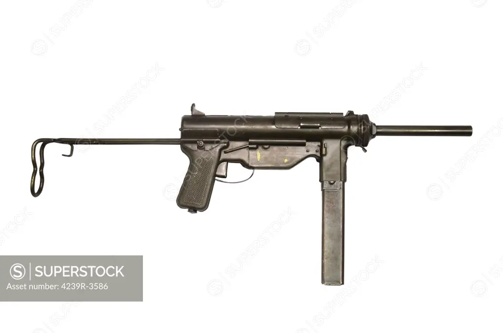 M3A1 Submachine Gun, 45 caliber. The M3 was commonly referred to as the Grease Gun.