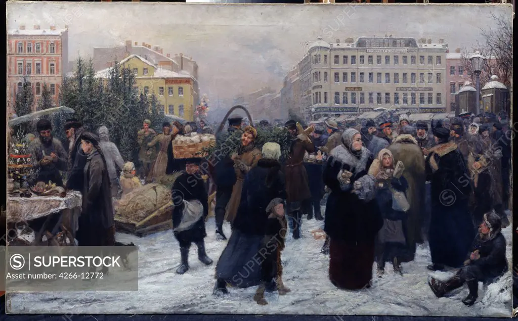 Christmas market, Russia, Omsk , Regional M. Vrubel Art Museum, 93x115