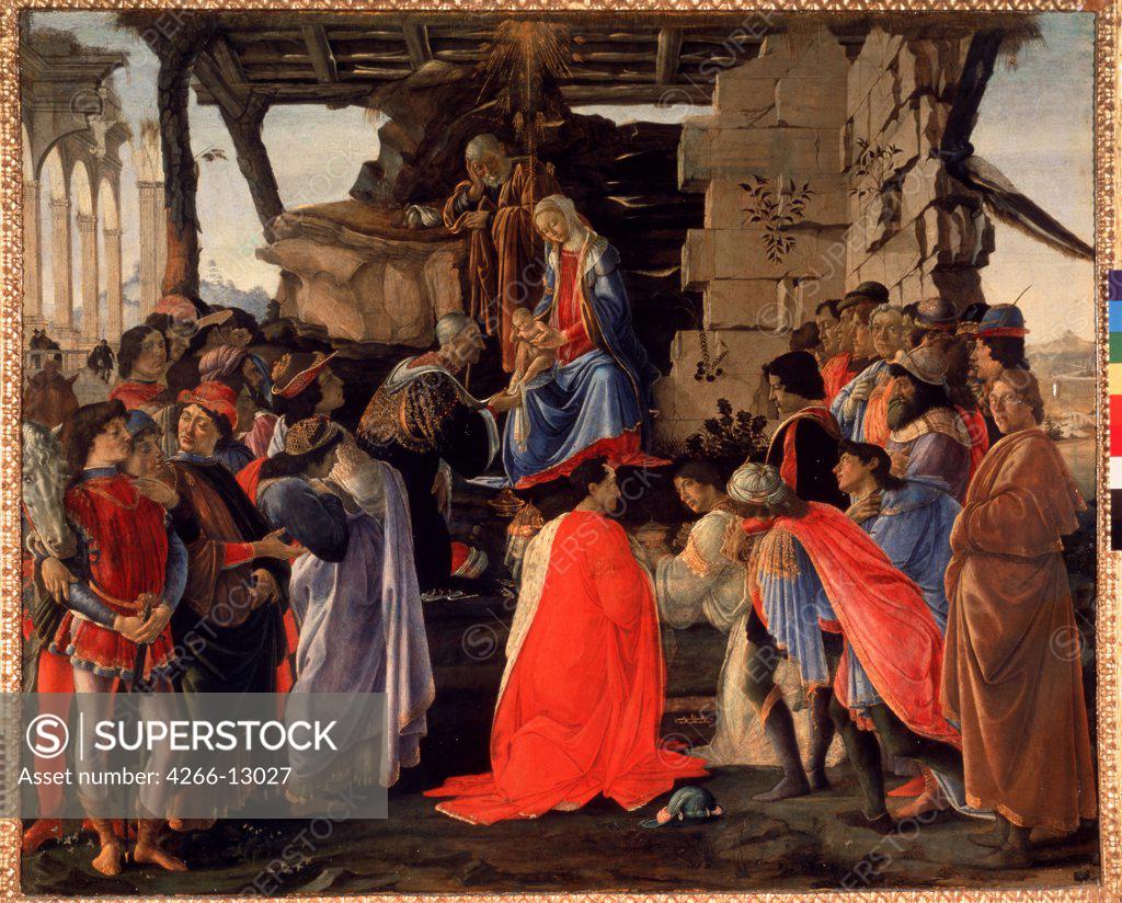 Adoration Of Magi By Sandro Botticelli, Oil On Canvas, Circa 1473-1475 ...