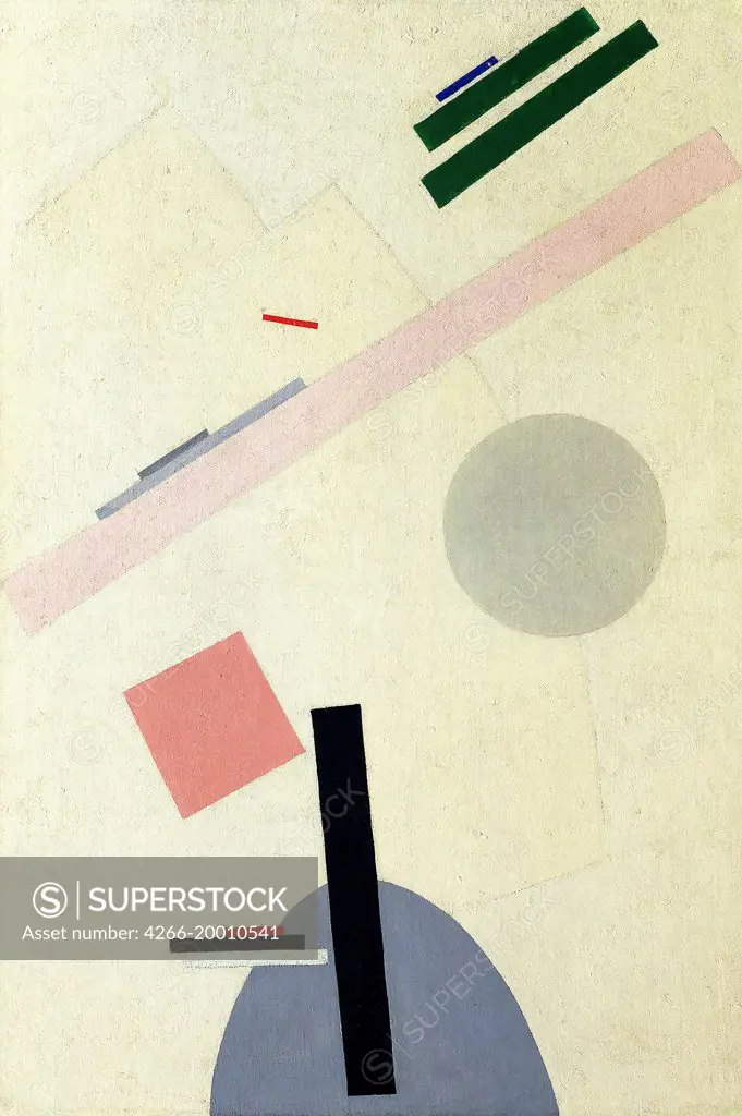 Suprematist Composition by Malevich, Kasimir Severinovich (1878-1935) / © Museum of Modern Art, New York / 1916-1917 / Russia / Oil on canvas / Abstract Art / 98x66 / Suprematism