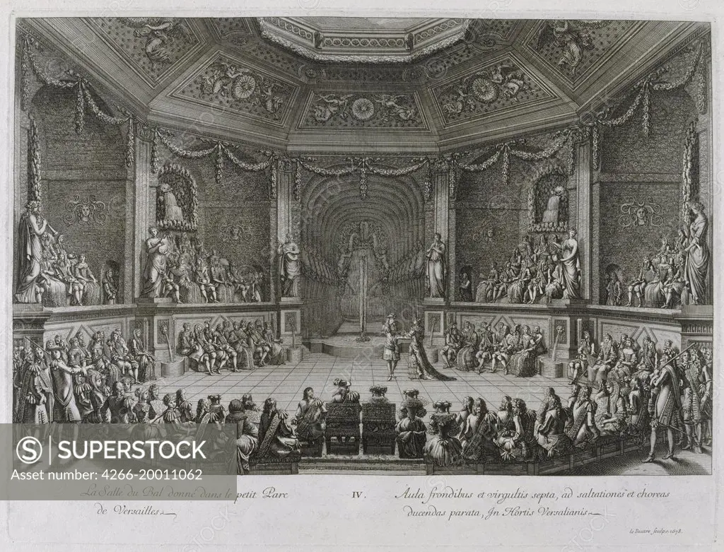 Le Grand Divertissement royal de Versailles, July 18, 1668 by Le Pautre, Jean (1618-1682) / Bibliotheque Nationale de France / 1678 / France / Copper engraving / Opera, Ballet, Theatre /Baroque