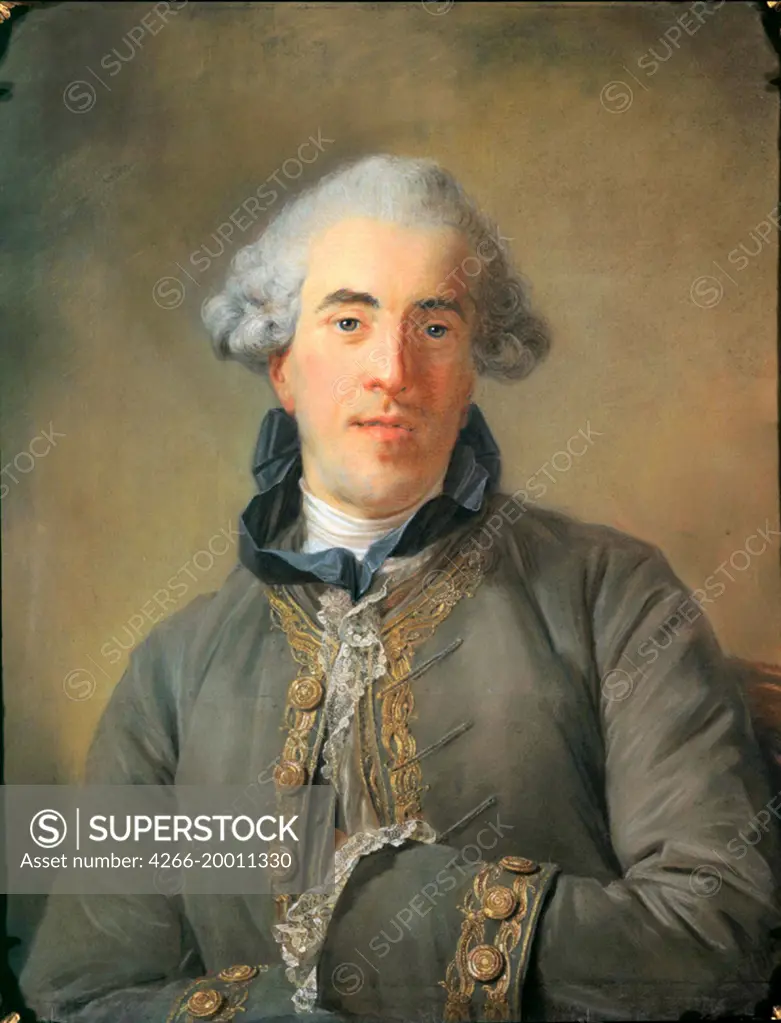 Pierre-Ambroise-Francois Choderlos de Laclos (1741-1803) by Perronneau, Jean-Baptiste (1715-1783) / Private Collection / 1770 / France / Pastel on paper / Portrait / 90x75 / Rococo