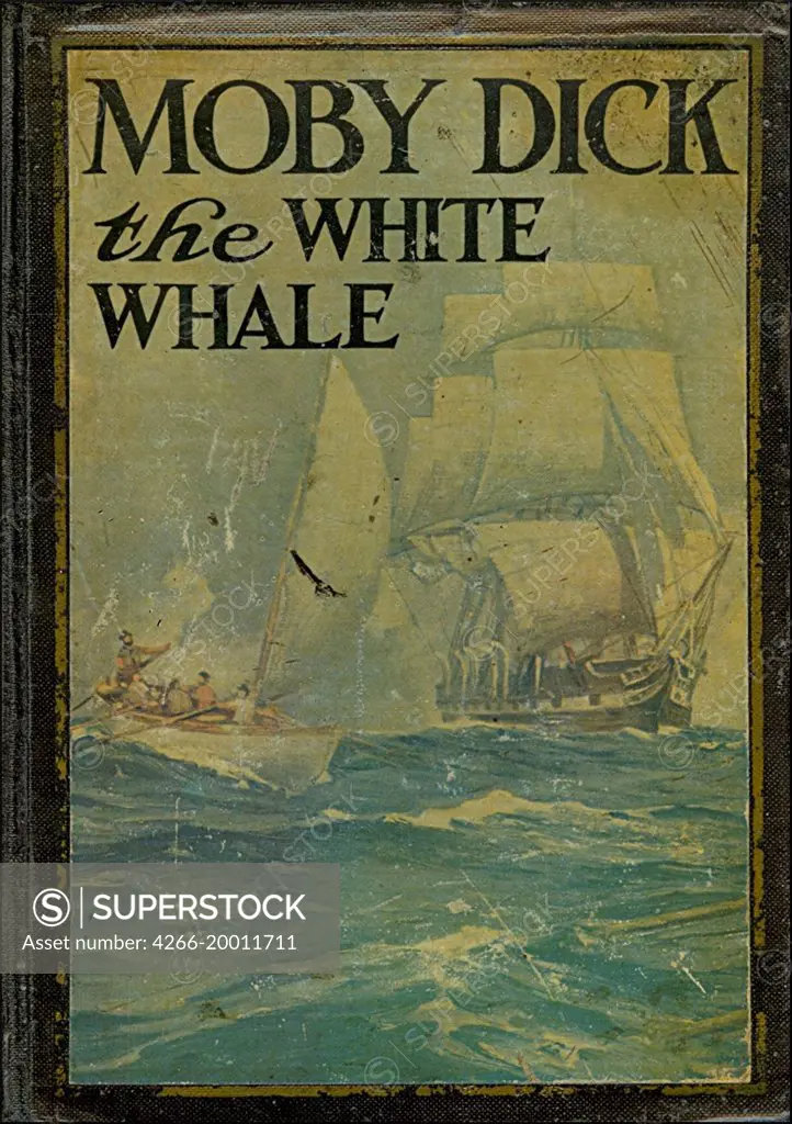 Cover for Herman Melville's Moby Dick (by the John C. Winston Co.) by Fischer, Anton Otto (1882-1962) / Private Collection / 1931 / The United States / Colour lithograph / Poster and Graphic design /Book design