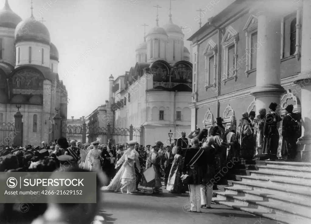 The Procession of the Tsar's Family to the Chudov Monastery at the Palm Sunday, Photo studio K. von Hahn  