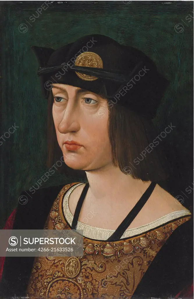 Portrait of Louis XII, King of France (1498-1515), Perréal, Jean (c. 1460-1530)