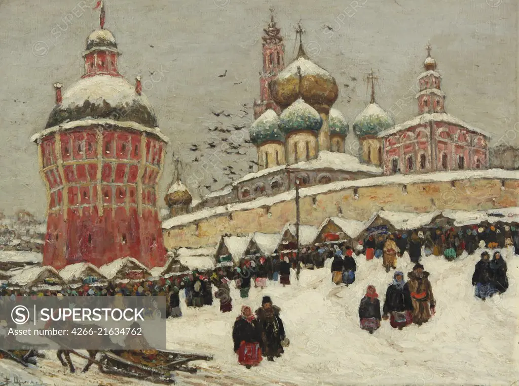 Market at the Trinity Lavra of St. Sergius, Aralov, Vladimir Nikolayevich (1893-1972)