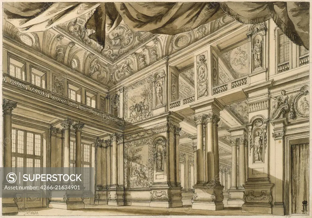 Set design for the Opera Scipione (Scipio) by George Frideric Handel, Valeriani, Giuseppe (1708-1762)