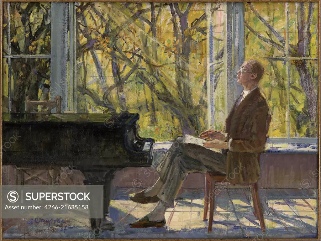 Portrait of the composer Sergei Prokofiev (1891-1953), Ostrova, Lidia Alexandrovna (1914-2009)