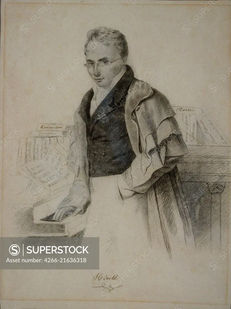 Portrait of the composer Ferdinand Hérold (1791-1833), Dupré, Louis (1789-1837)