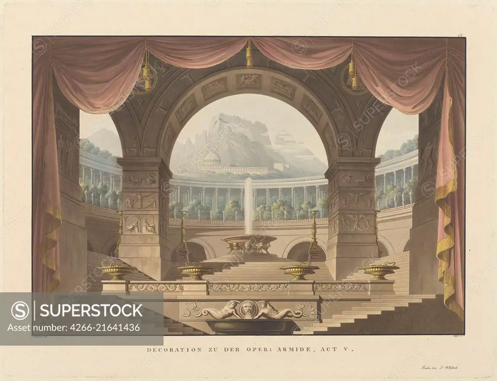 Set design for the Opera Armide by Christoph Willibald Gluck, Schinkel, Karl Friedrich (1781-1841)