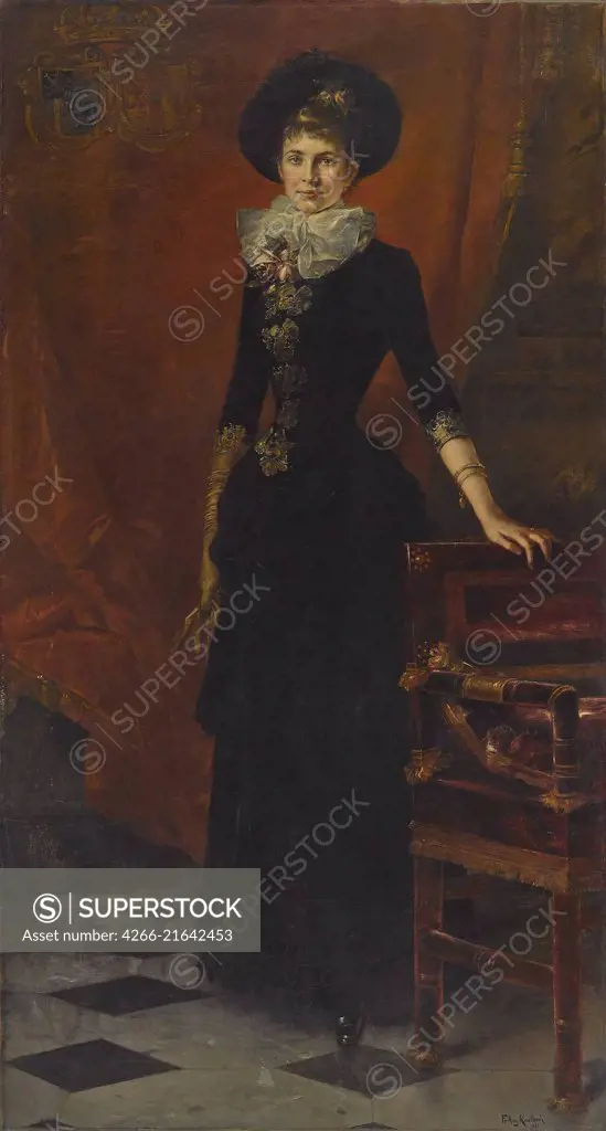 Archduchess Gisela of Austria (1856-1932), Princess of Bavaria, Kaulbach, Friedrich August von (1850-1920)