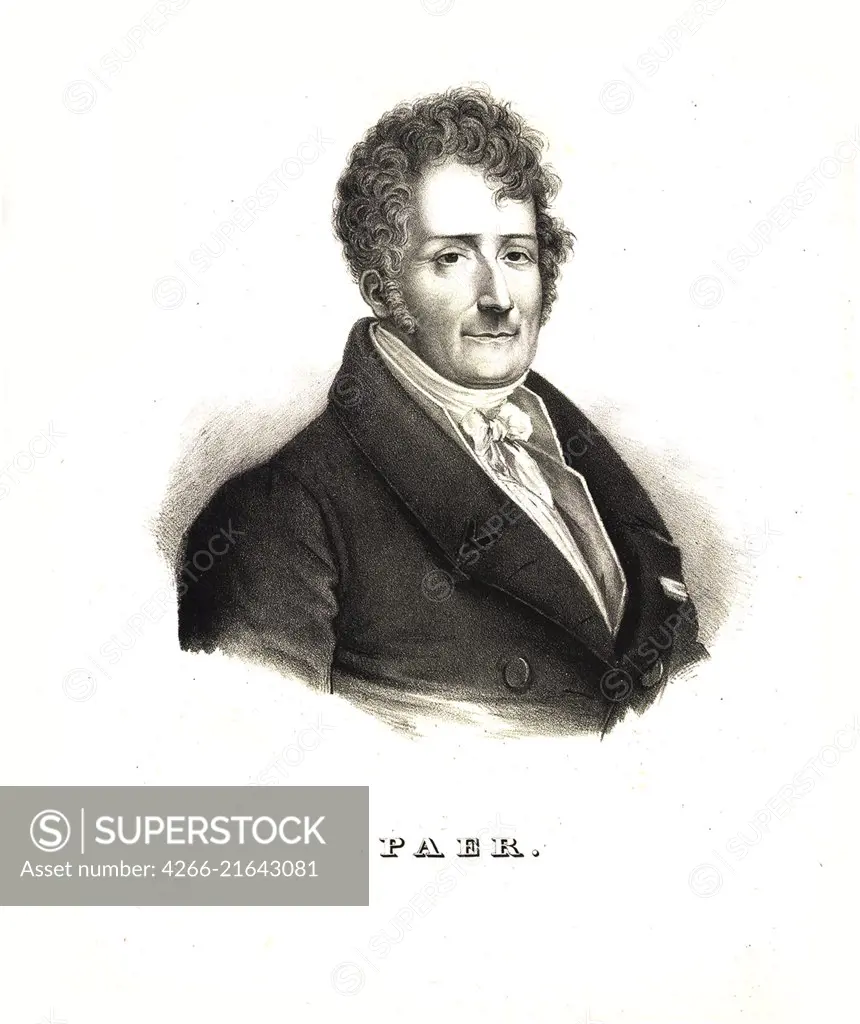 Portrait of Ferdinando Paer (1771-1839), Brandt, Cäcilie (active 1820-1840s)