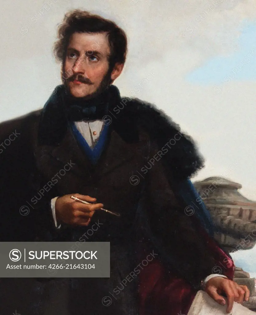 Portrait of Gaetano Donizetti (1797-1848), Loverini, Ponziano (1845-1929)